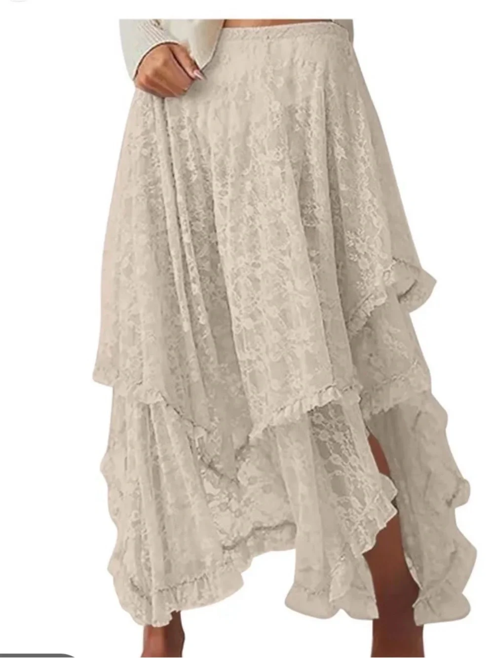 Vintage!! Cotton Embroidered Anglaise Stevie Nicks Boho Skirts of your dreams!!